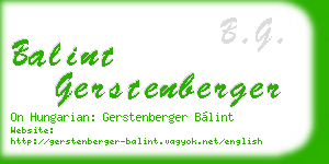 balint gerstenberger business card